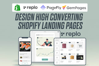 design a high converting shopify landing page with replo