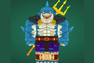 create custom roblox character, avatar, ugc, clothing, 3d model