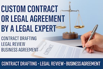 draft review any legal contract or agreement for your business