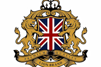 make a luxury heraldic, coat of arms logo