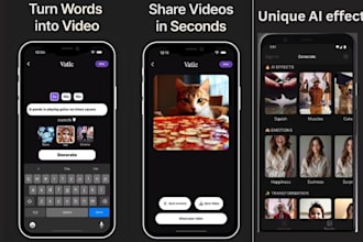 develop an ai video generator app ai editing app, ai image generator app
