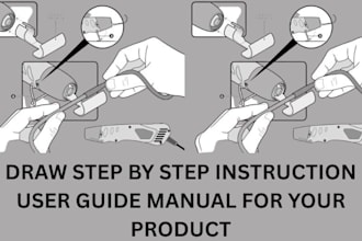draw step by step instruction user guide manual for your product