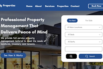 build a property management website, vacation rental website