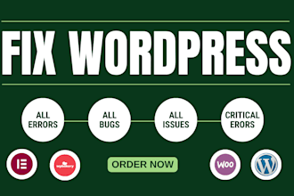 fix wordpress elementor, woocommerce bug, critical error, and responsive issues