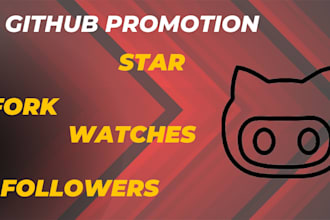do github promotion to get real star, follower, fork and watches