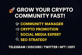 do community campaign community manager crypto promotion social media manager