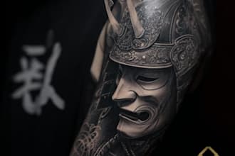 do awesome original japanese tattoo, irezumi tattoo design