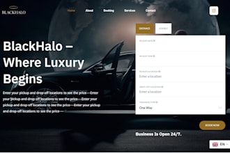 design chauffeur, airport transfer, vtc, limousine and taxi booking website