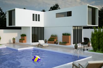 design 3d rooftop landscape,outdoor pergola,pool,deck,patio,backyard garden