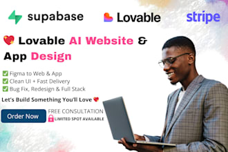 create or fix your lovable ai or ai saas web app anything lovable