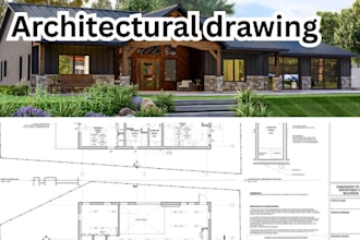 do architectural drawing, blueprint, site plan, building and construction permit