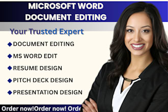 edit and design word documents resumes pitch decks and presentations in 24 hours
