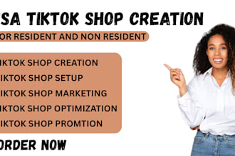 create setup USA tiktok shop tik tok shop