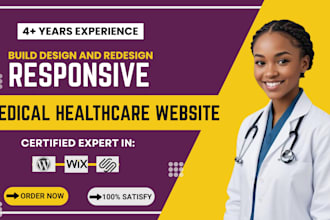 design and redesign medical healthcare clinic dental website with wix, wordpress