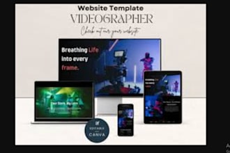 create portfolio website for photographer, videographer, reels, artist, sculptor