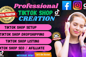 setup tik tok shop, tik tok affiliate and tiktok shop marketing