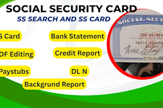 provide social security card, get ein number and ss search and ss card