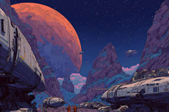 draw sci fi illustration and sci fi art for you