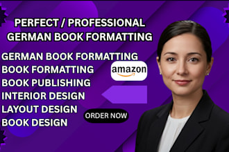 do german book formatting, kdp book publishing, amazon layout and editing
