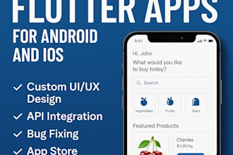 develop and responsive flutter apps for android and ios