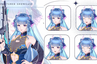 draw png tuber live 2d model rigging vtuber pngtuber giftuber chibi anime stream