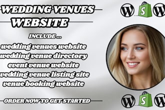 wedding venue website, interactive wedding website with rsvp and venue directory