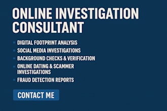 consult and investigate any suspicious online activity