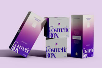 design or redesign box label and packaging with dieline 3d mockup