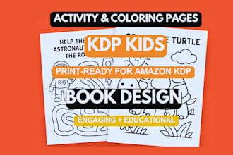 design KDP activity or coloring book for kids