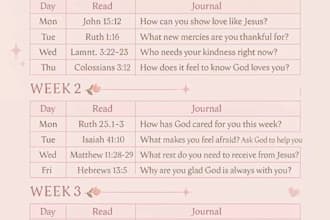 create and design daily devotional journals, prayer journals workbook planner
