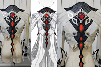 3d cosplay creation model 3d wearable full anime armor 3d print cosplay prop