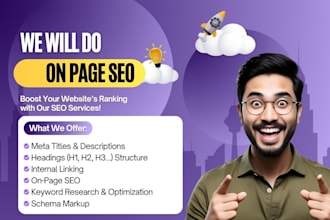 do professional on page SEO optimization with schema markup