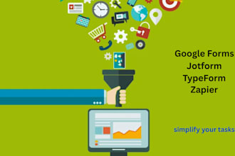 your google form, jotform, typeform, and zapier pro