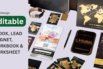 design high converting lead magnet, PDF brochure or workbook and ebook in canva