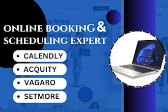 setup, fix acuity calendly booking design appointment funnel, fix booking page