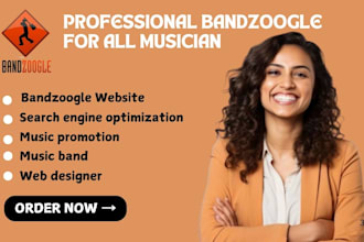 design a professional bandzoogle site to promote and sell your music