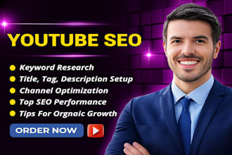 be your youtube video SEO specialist for ranking, growth, and engagement