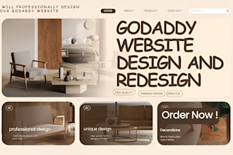 professionally design and redesign your godaddy websites