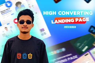 do professional and modern landing page design