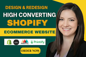 design and develop a modern high converting shopify ecommerce website