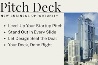 design visually appealing business pitch decks for startups