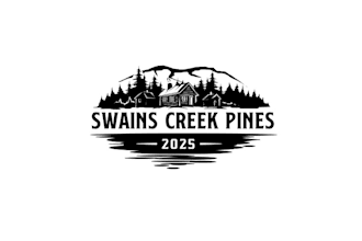 design swains creek pines rustic mountain community logo