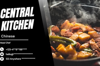 design an attractive restaurant menu card that suits you