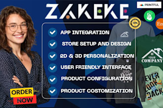 setup zakeke customily kickflip 2d 3d products customization shopify pod store