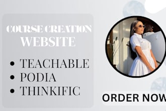 create a high converting course website on podia teachable thinkific kajabi