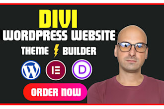 design premium wordpress website with divi theme, or divi builder