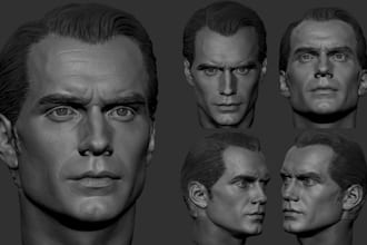 realistic 3d head sculpt zbrush character model for 3d printing stl 3d face scan