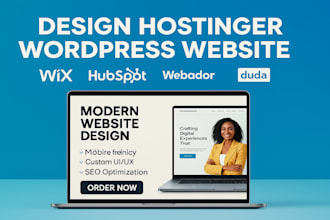 design hostinger wordpress website wix hubspot webador duda elementor website