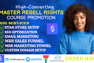promote master resell rights, digital product, stan store, dwa course