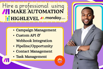 setup make com automations gohighlevel workflow made com monday com monday crm